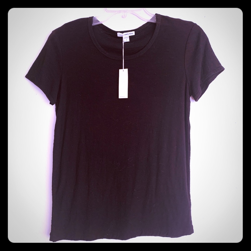 “James Perse “ T Shirt black size 1 but cut bigger